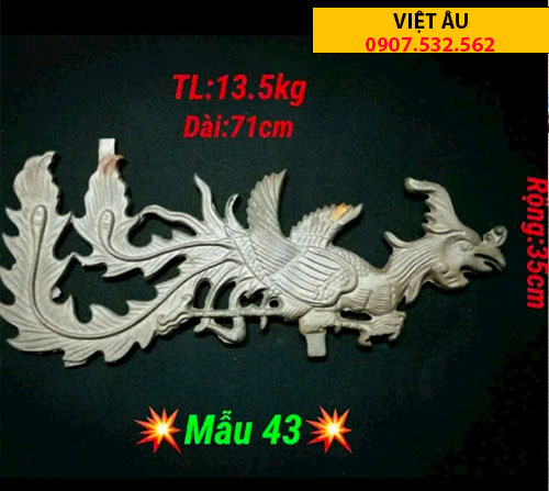 BỘ RỒNG PHỤNG BẰNG GANG ĐÚC