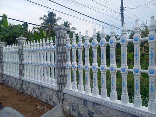 hàng rào bê tông thiết kế chắc chắn tại khu dân cư